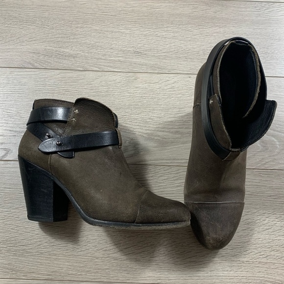 Rag & Bone Brown Leather Harrow Heeled Boots - Picture 2 of 10